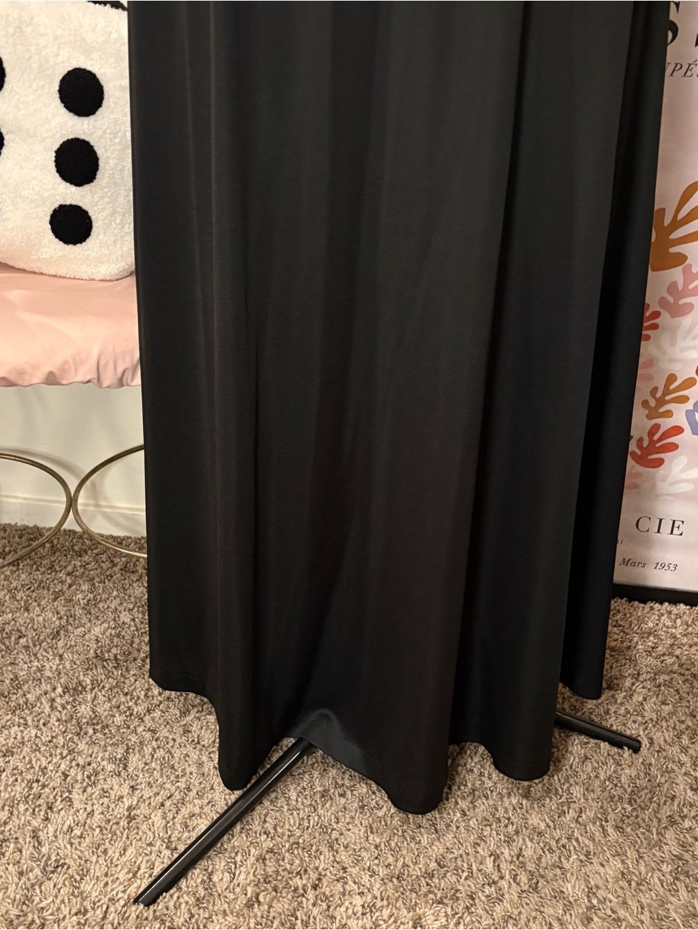 Vintage Black Maxi Dress 90s Minimalist Medium - Picture 4 of 9